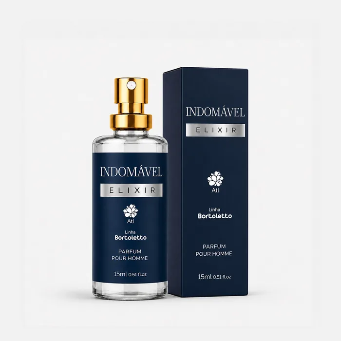 Perfume Indomável Elixir, linha Bortoletto, 15ml
